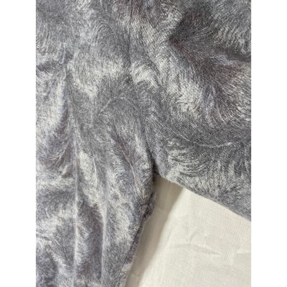 DEAN‎ & WHITE Wool + Angora Cardigan Size 2x Abstract Feather Luxe Quiet Luxury - Picture 10 of 13